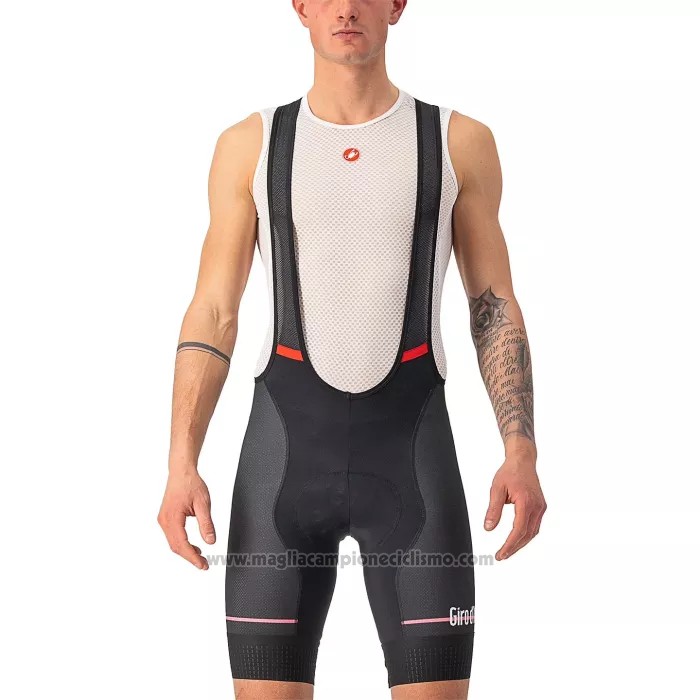 2022 Abbigliamento Ciclismo Giro d'Italia Bianco Viola Manica Corta e Salopette